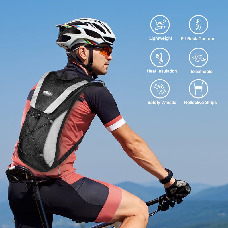 KUYOU Hydration Pack,Water Backpack with 2L Water Bladder Perfect for Running Cycling Hiking Climbing Pouch - Image 3